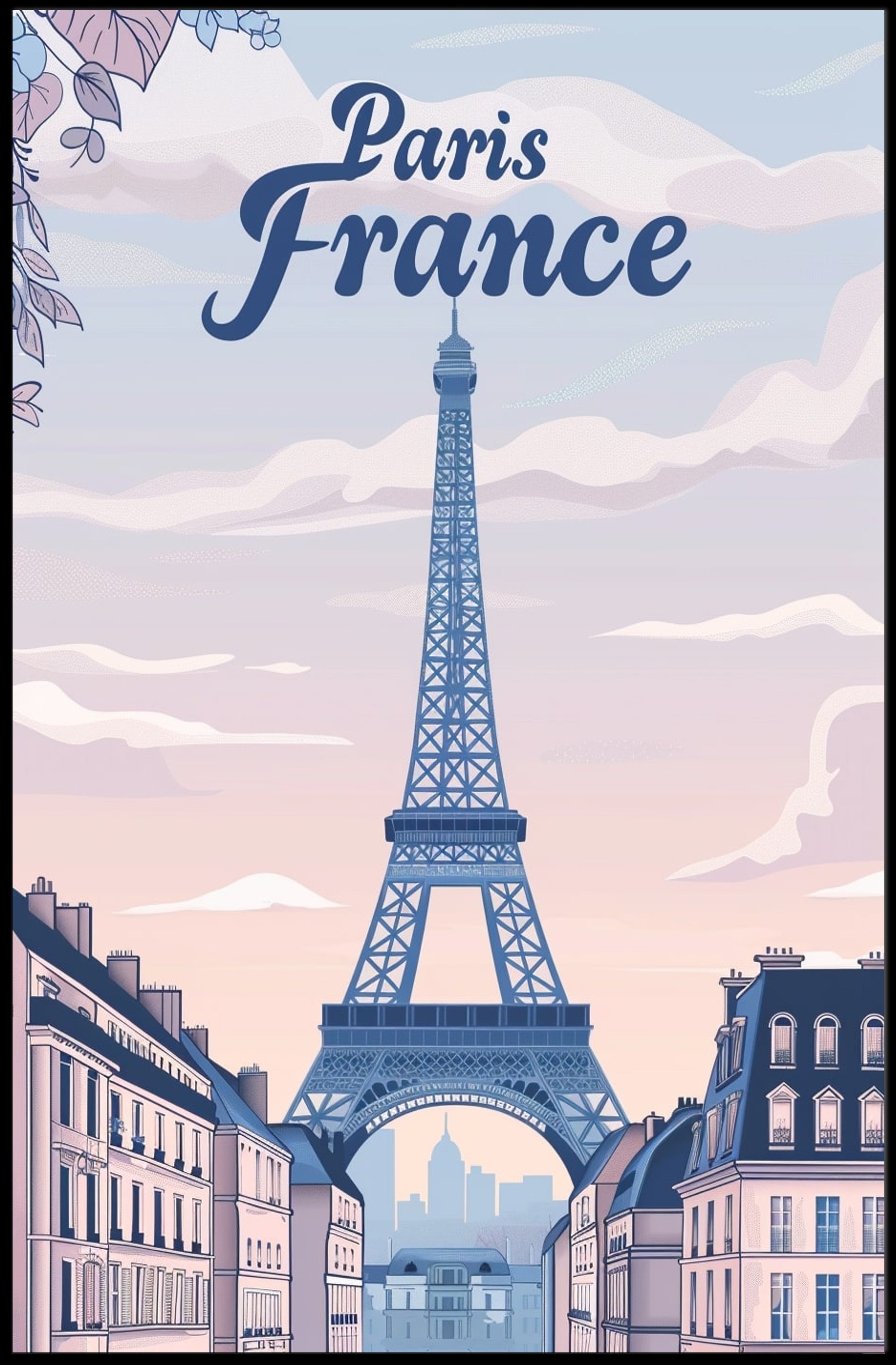 Parisian Dreams: Eiffel Tower Travel Poster PosterGoat