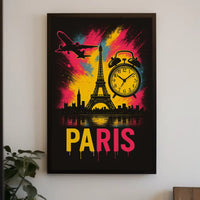Parisian Dreamscape in Vibrant Colors Travel Poster PosterGoat