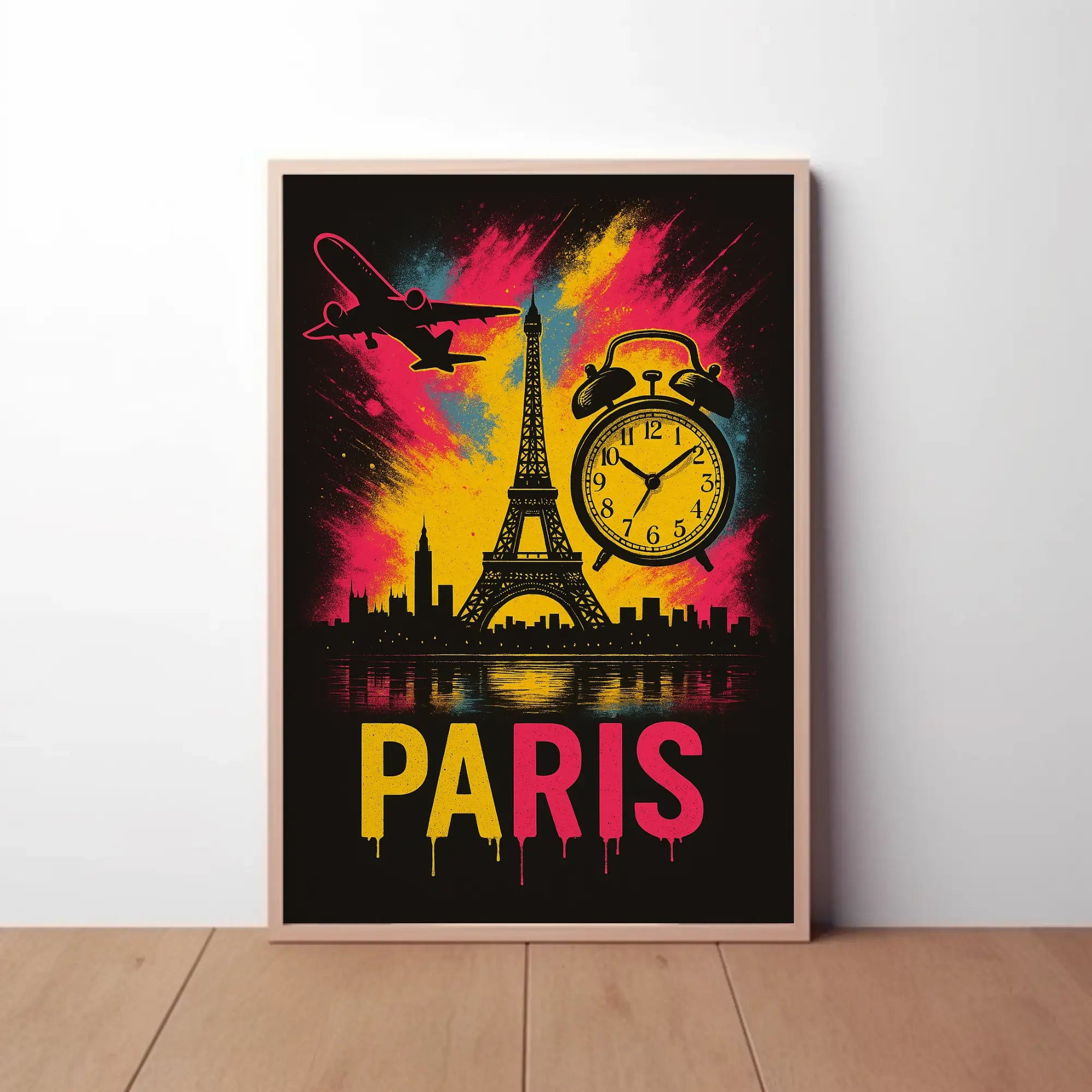 Parisian Dreamscape in Vibrant Colors Travel Poster PosterGoat