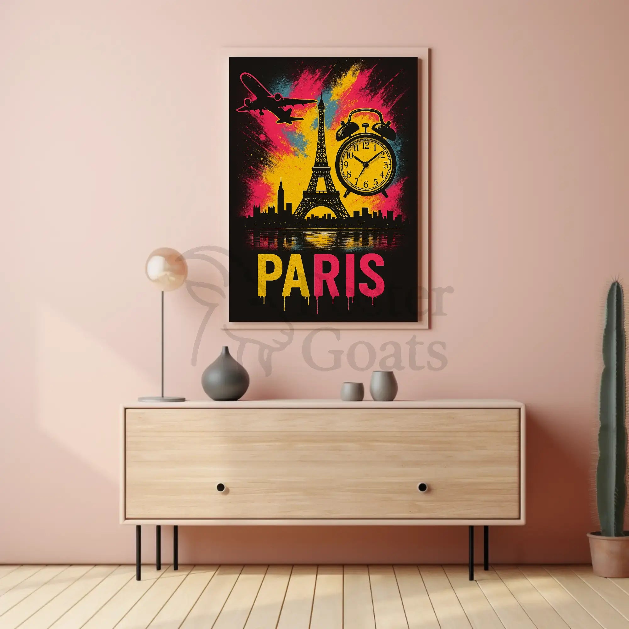 Parisian Dreamscape in Vibrant Colors Travel Poster PosterGoat