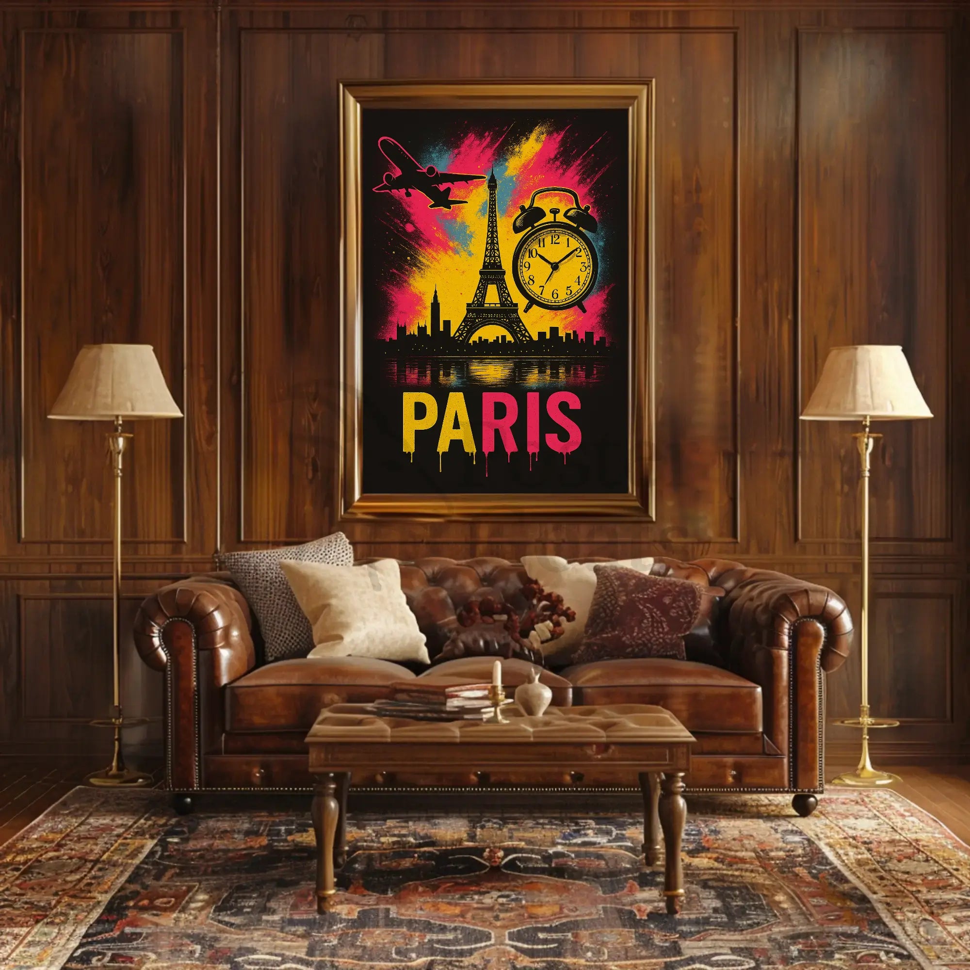 Parisian Dreamscape in Vibrant Colors Travel Poster PosterGoat