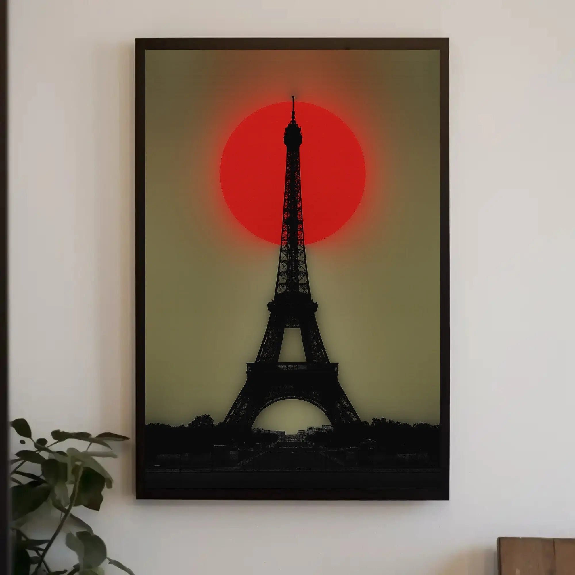 Parisian Silhouette: Eiffel Tower Minimalist Travel Poster PosterGoat
