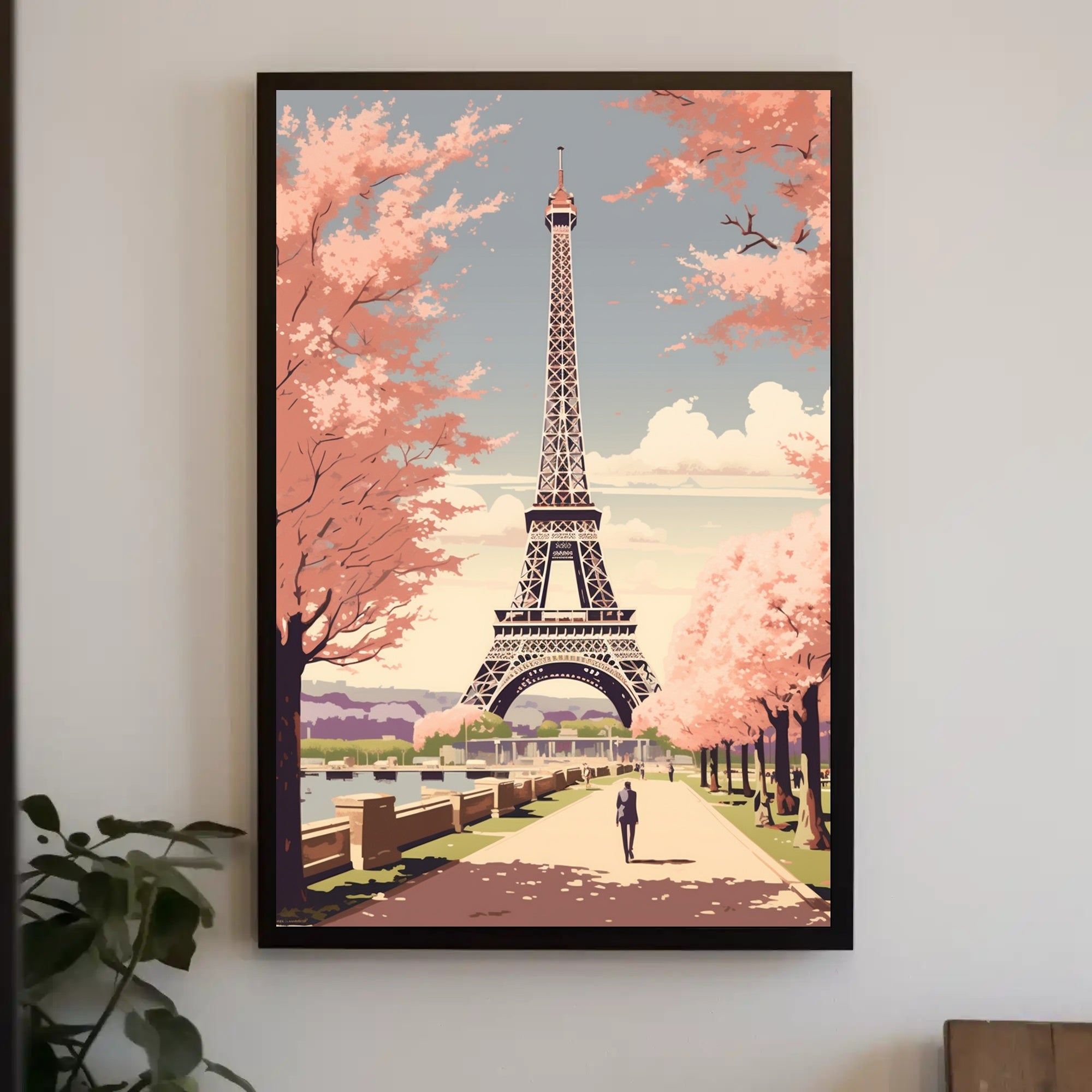 Parisian Springtime: Romantic Urban Cityscape Travel Poster PosterGoat