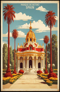 Parque de Retiro Vintage Travel Poster PosterGoat
