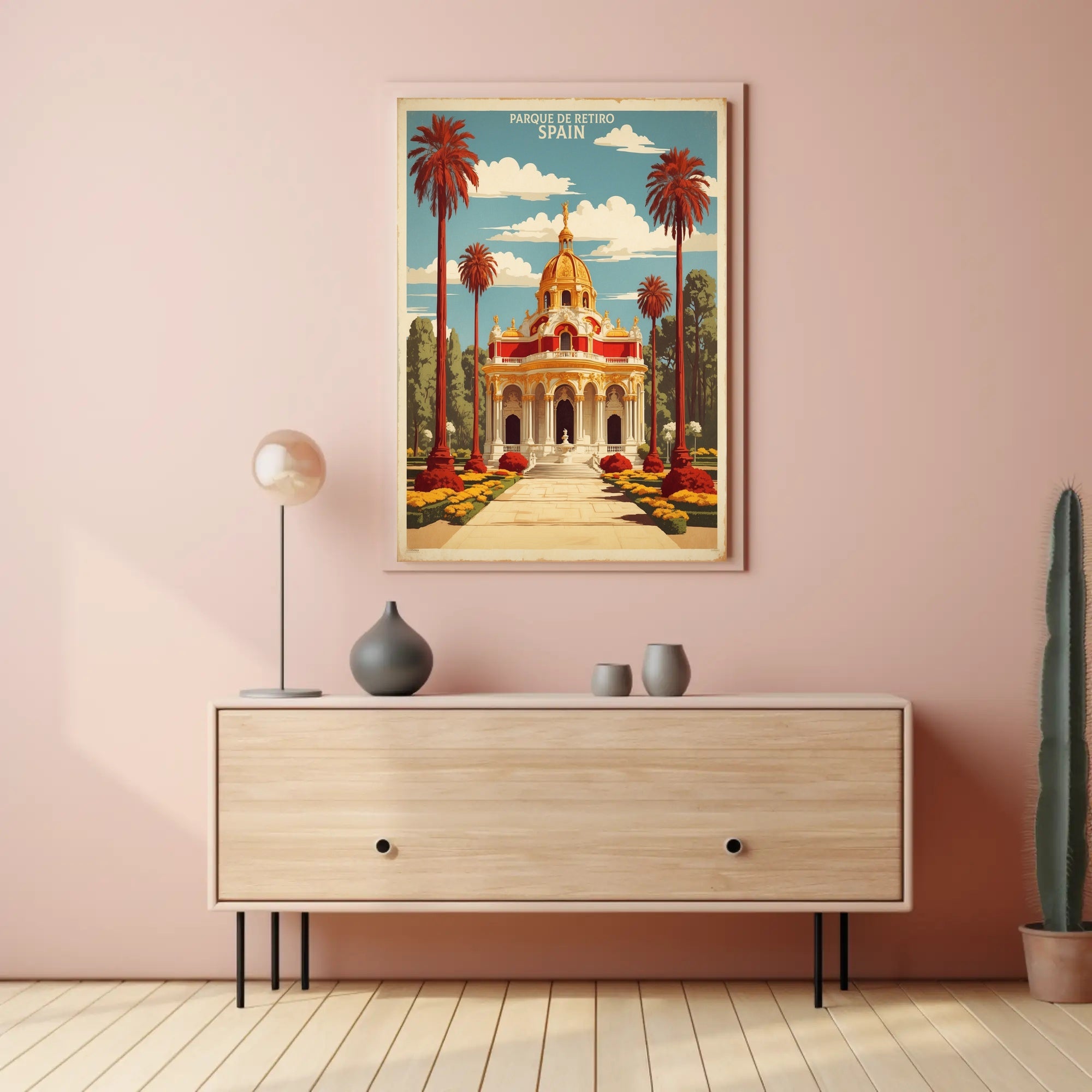 Parque de Retiro Vintage Travel Poster PosterGoat