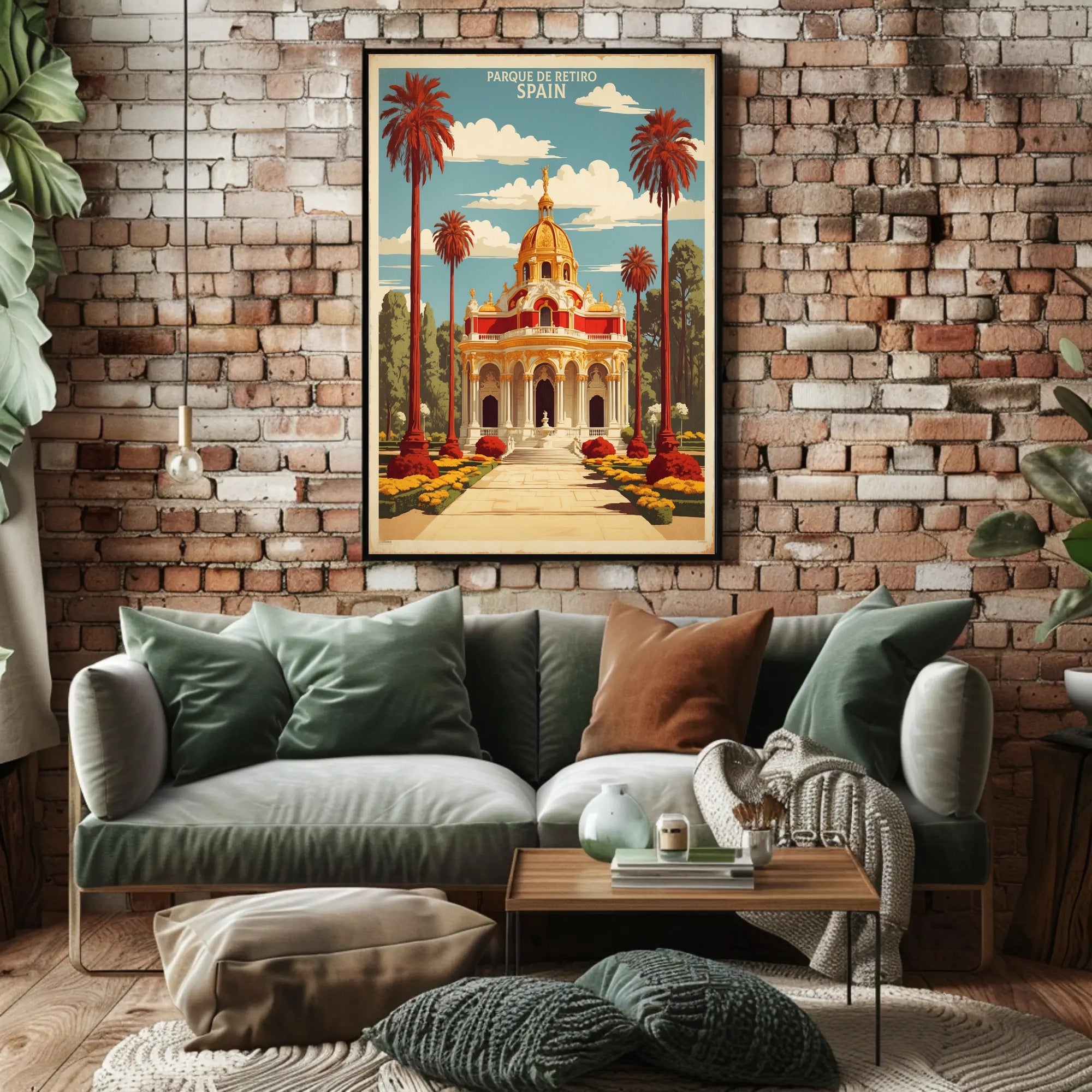 Parque de Retiro Vintage Travel Poster PosterGoat