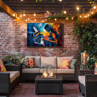 Passionate Pianist Immersion: Abstract Artistic Poster PosterGoat