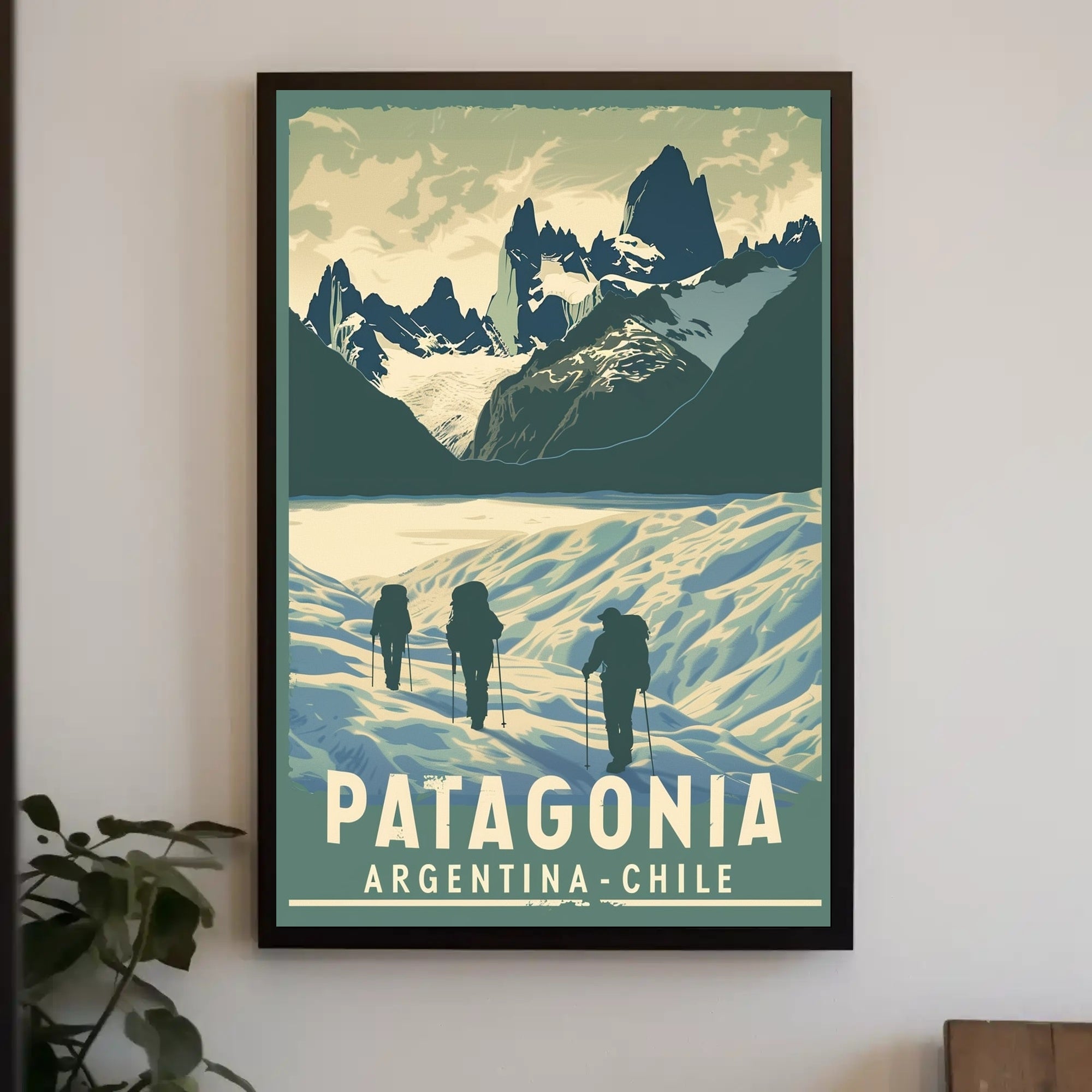 Patagonia Adventure Vintage Travel Art Poster PosterGoat