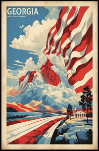 Patriotic Georgia Landscape Art Print - Cultural or Heritage Poster PosterGoat