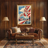Patriotic Georgia Landscape Art Print - Cultural or Heritage Poster PosterGoat