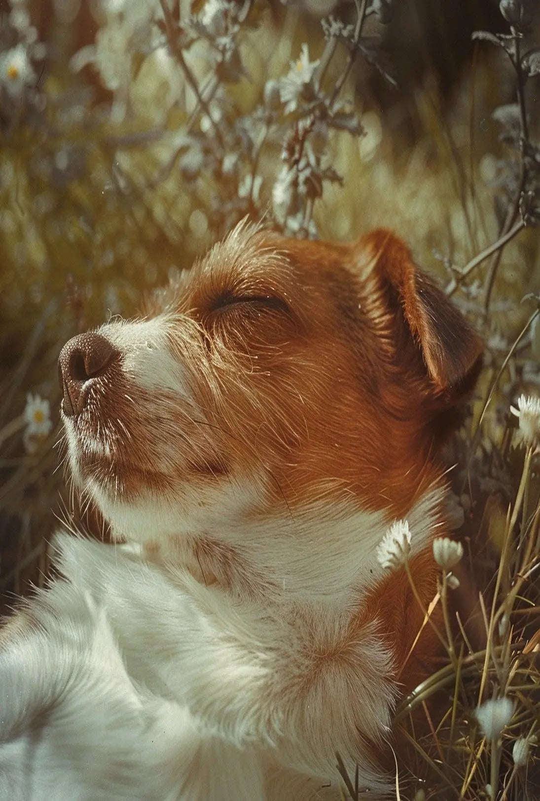 Peaceful Jack Russell Terrier in Sunlit Spring Animal Poster PosterGoat