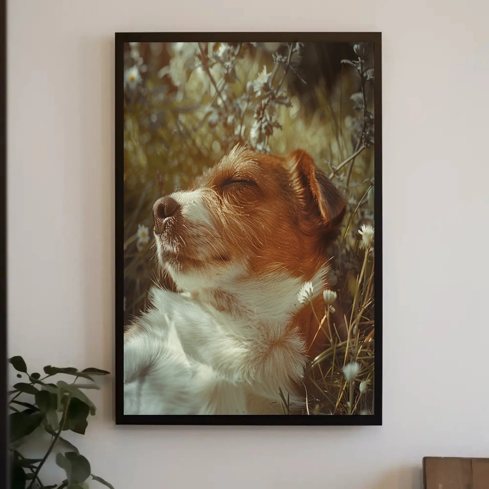 Peaceful Jack Russell Terrier in Sunlit Spring Animal Poster PosterGoat