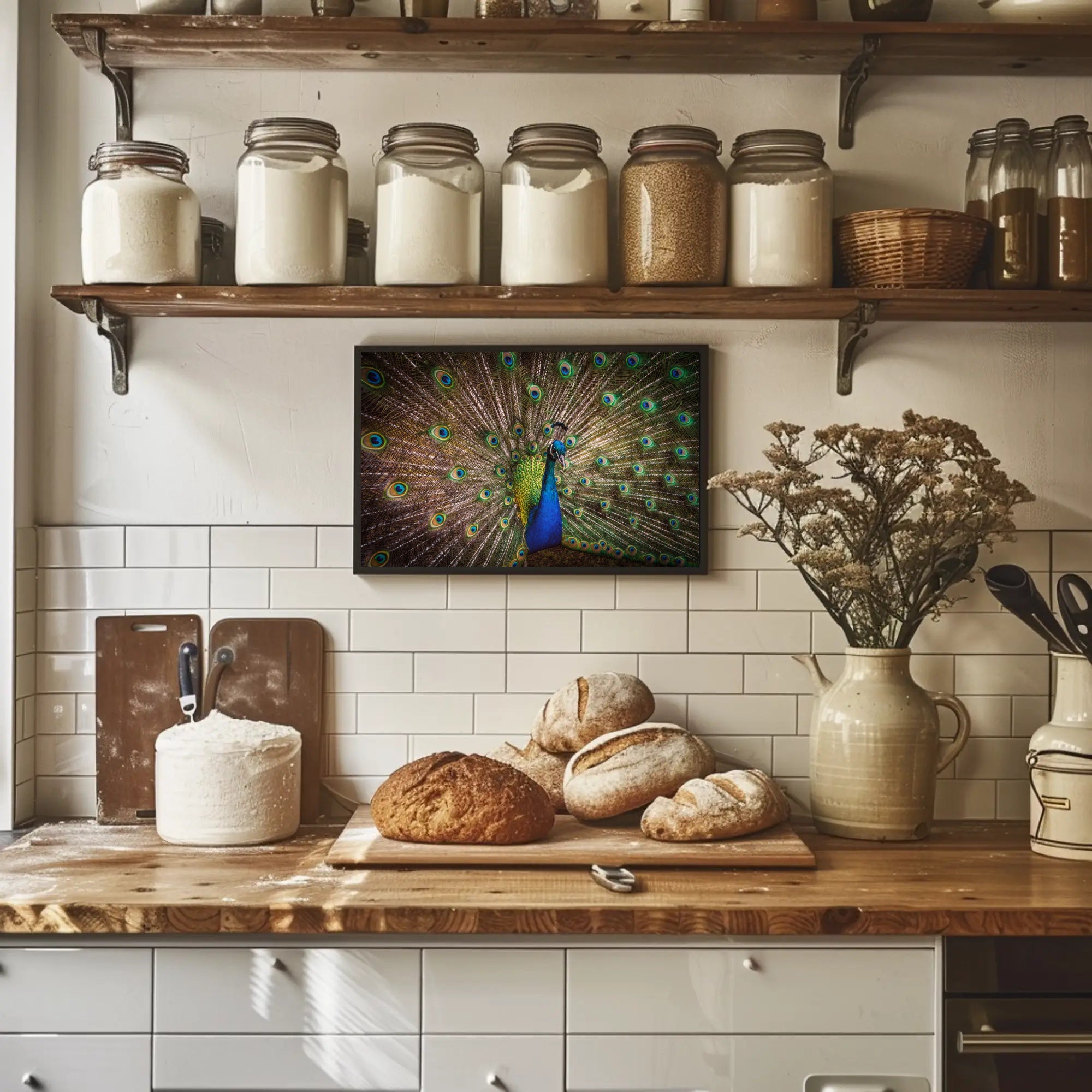 Peacock Beauty Vibrant Colors Animal Poster PosterGoat