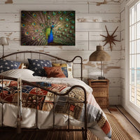 Peacock Beauty Vibrant Colors Animal Poster PosterGoat