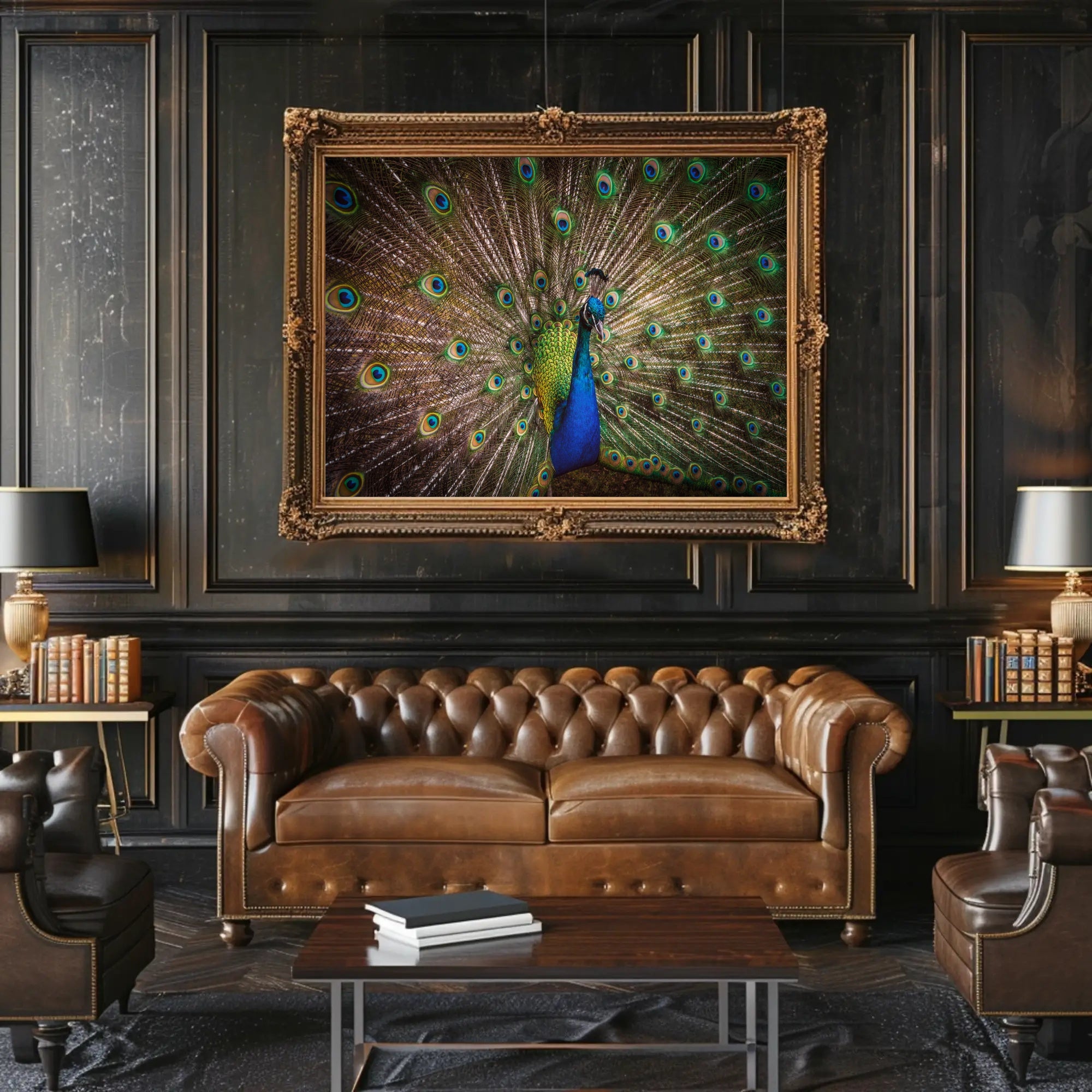 Peacock Beauty Vibrant Colors Animal Poster PosterGoat
