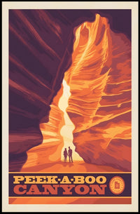 Peek-A-Boo Canyon Scenic Travel Adventure Poster PosterGoat