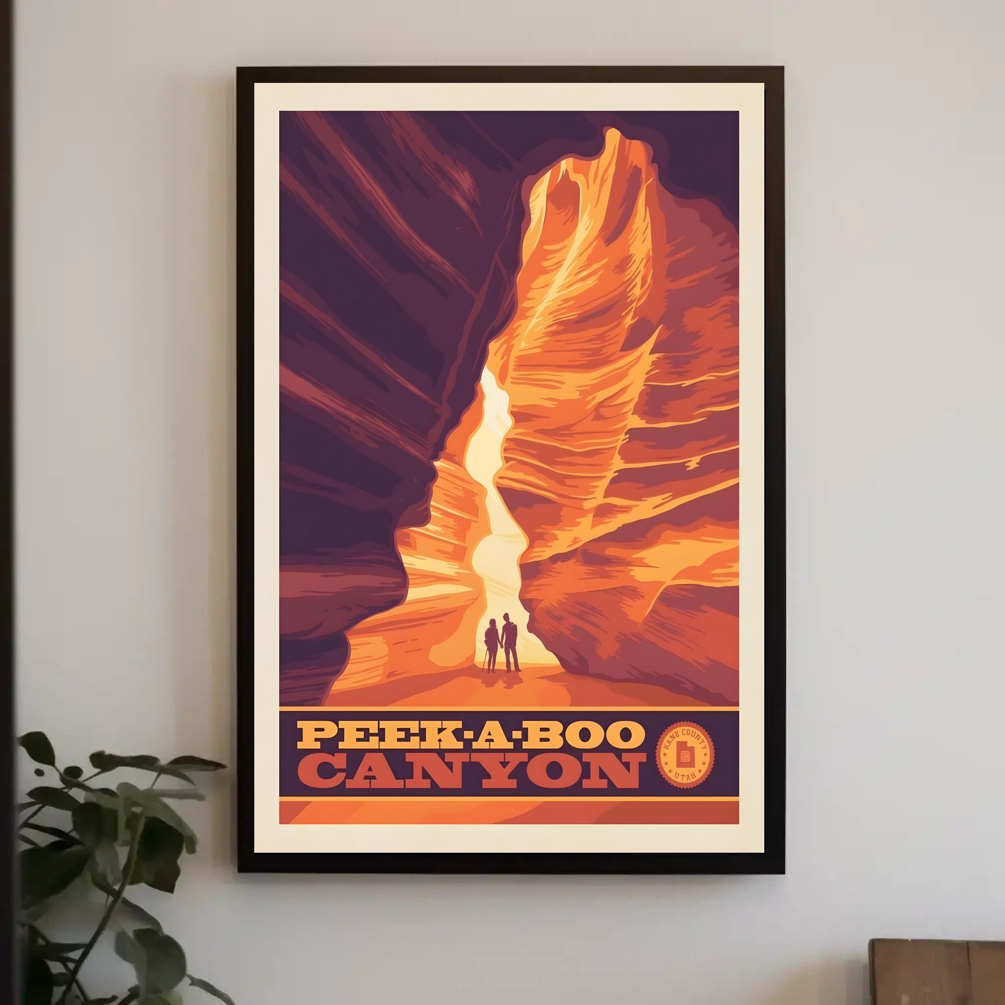 Peek-A-Boo Canyon Scenic Travel Adventure Poster PosterGoat