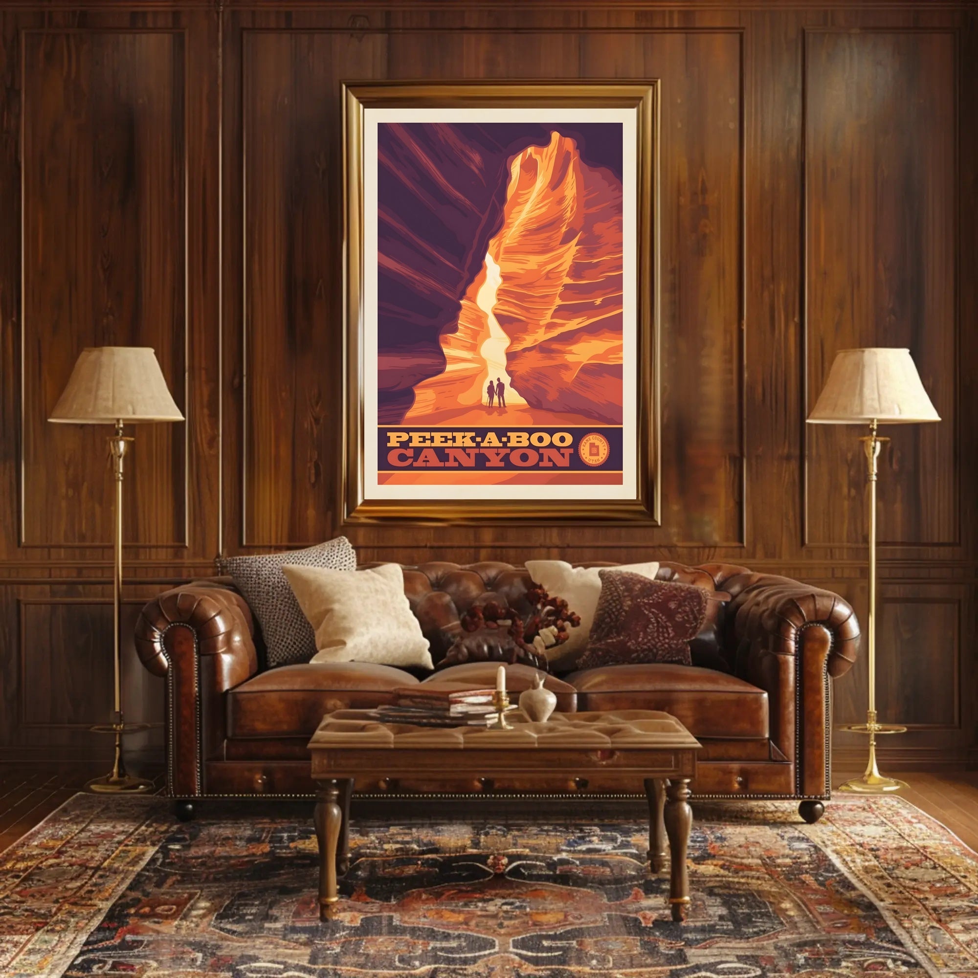 Peek-A-Boo Canyon Scenic Travel Adventure Poster PosterGoat