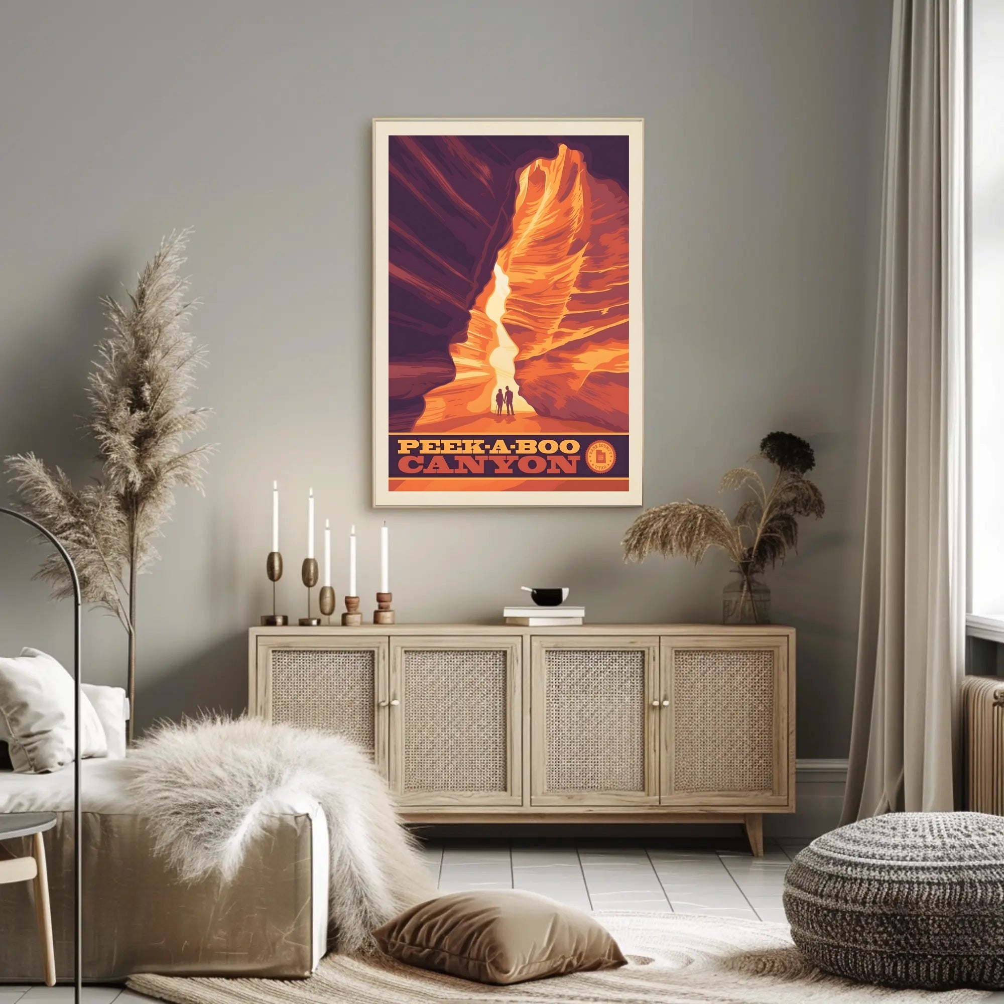 Peek-A-Boo Canyon Scenic Travel Adventure Poster PosterGoat