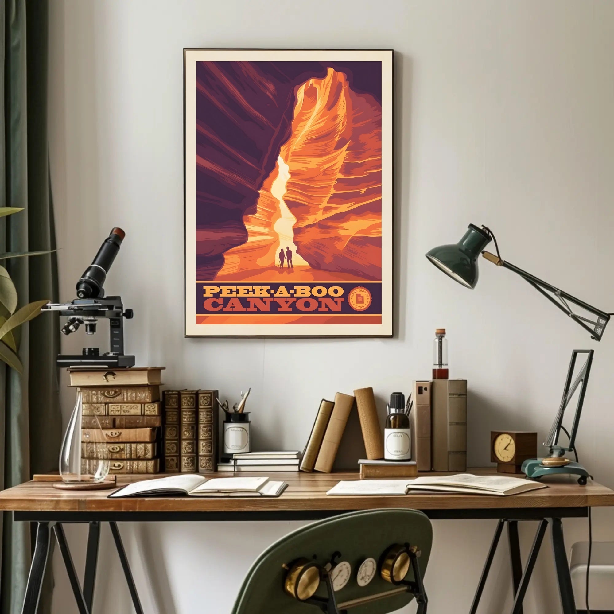 Peek-A-Boo Canyon Scenic Travel Adventure Poster PosterGoat