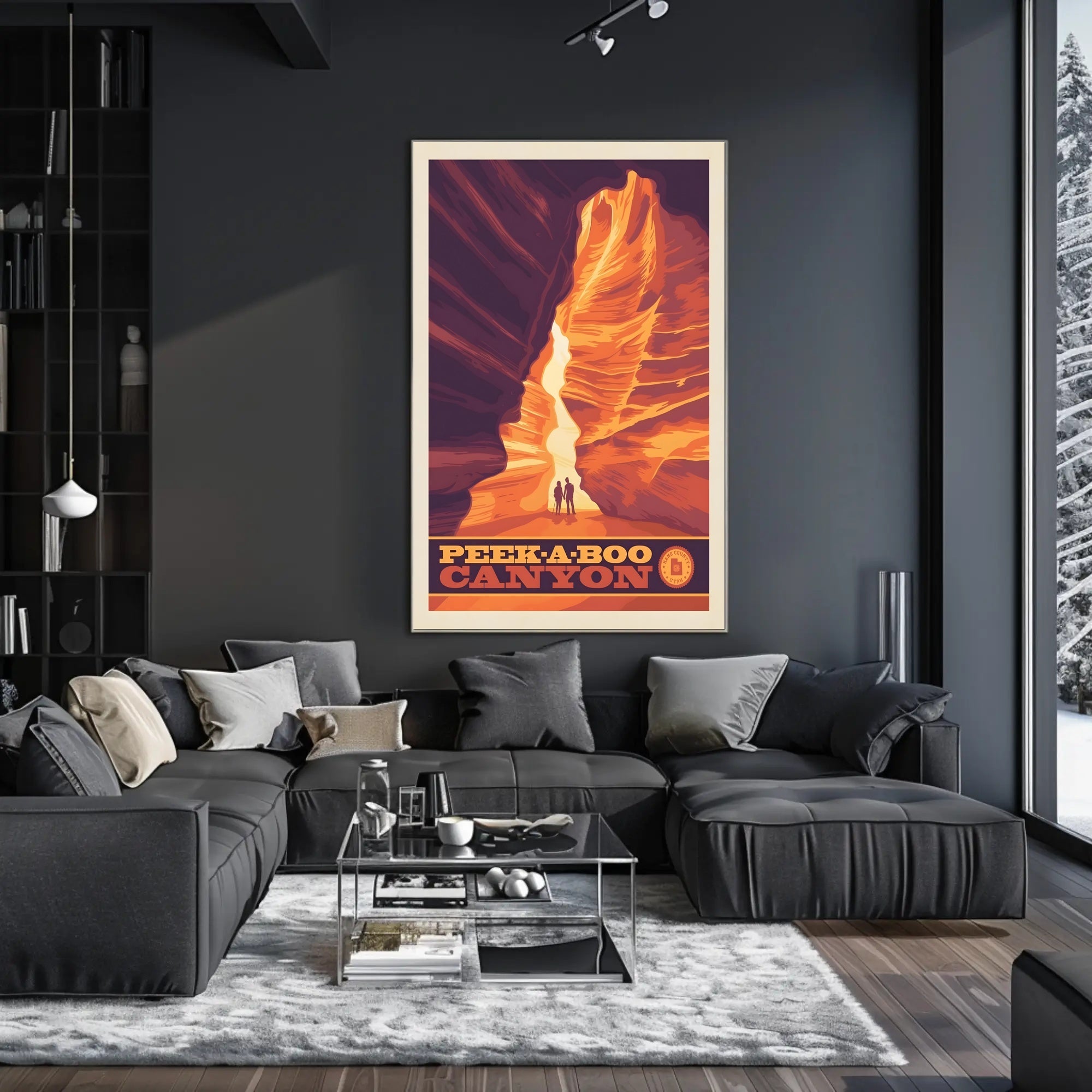 Peek-A-Boo Canyon Scenic Travel Adventure Poster PosterGoat