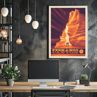 Peek-A-Boo Canyon Scenic Travel Adventure Poster PosterGoat