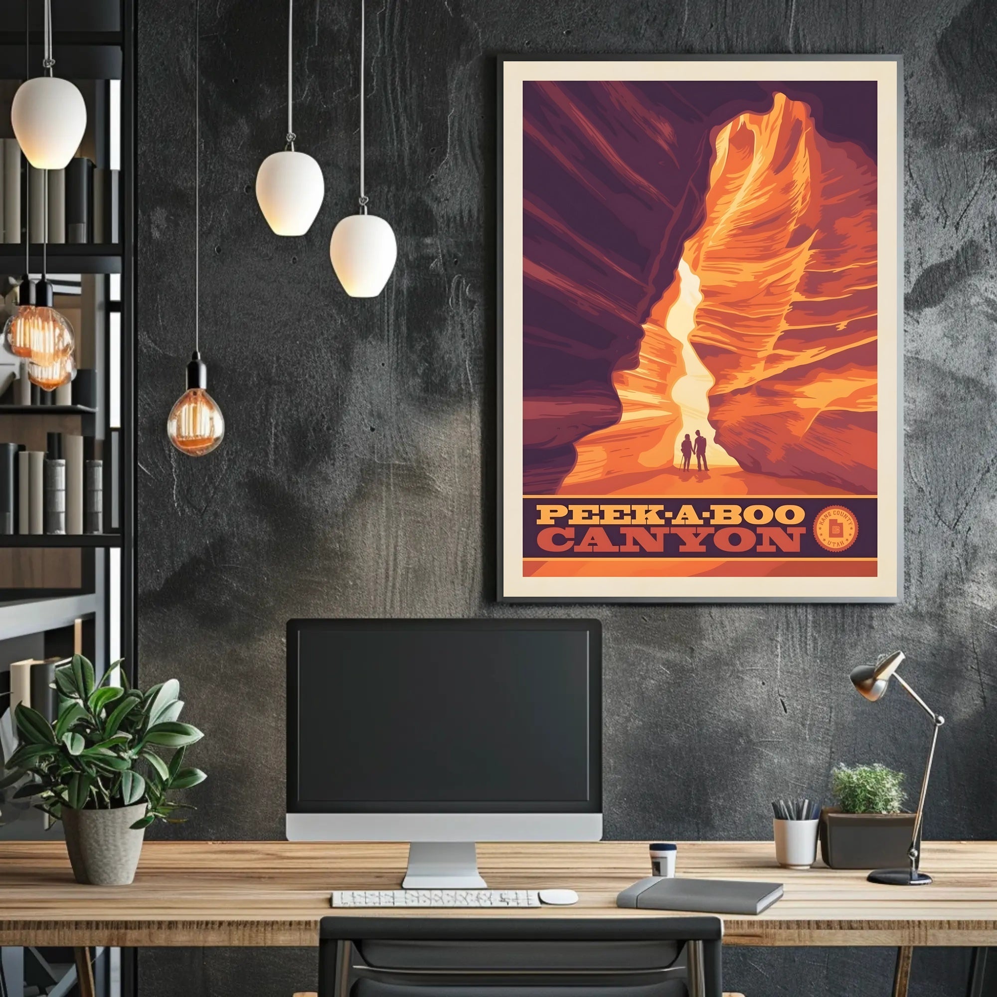 Peek-A-Boo Canyon Scenic Travel Adventure Poster PosterGoat