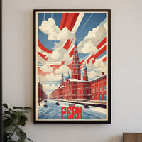 Perm Russia vintage winter cityscape propaganda poster PosterGoat