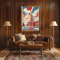 Perm Russia vintage winter cityscape propaganda poster PosterGoat