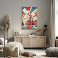 Perm Russia vintage winter cityscape propaganda poster PosterGoat