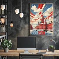 Perm Russia vintage winter cityscape propaganda poster PosterGoat