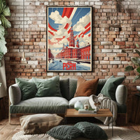 Perm Russia vintage winter cityscape propaganda poster PosterGoat