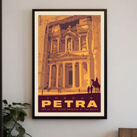 Petra Travel Poster: Vintage Adventure Awaits in Jordan PosterGoat