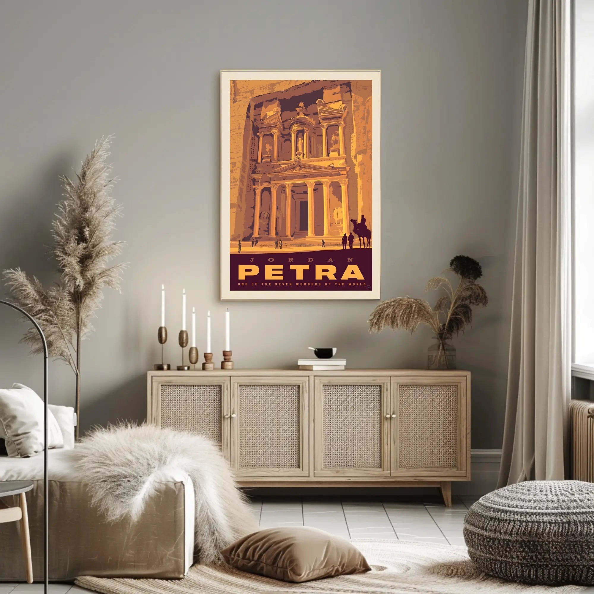 Petra Travel Poster: Vintage Adventure Awaits in Jordan PosterGoat