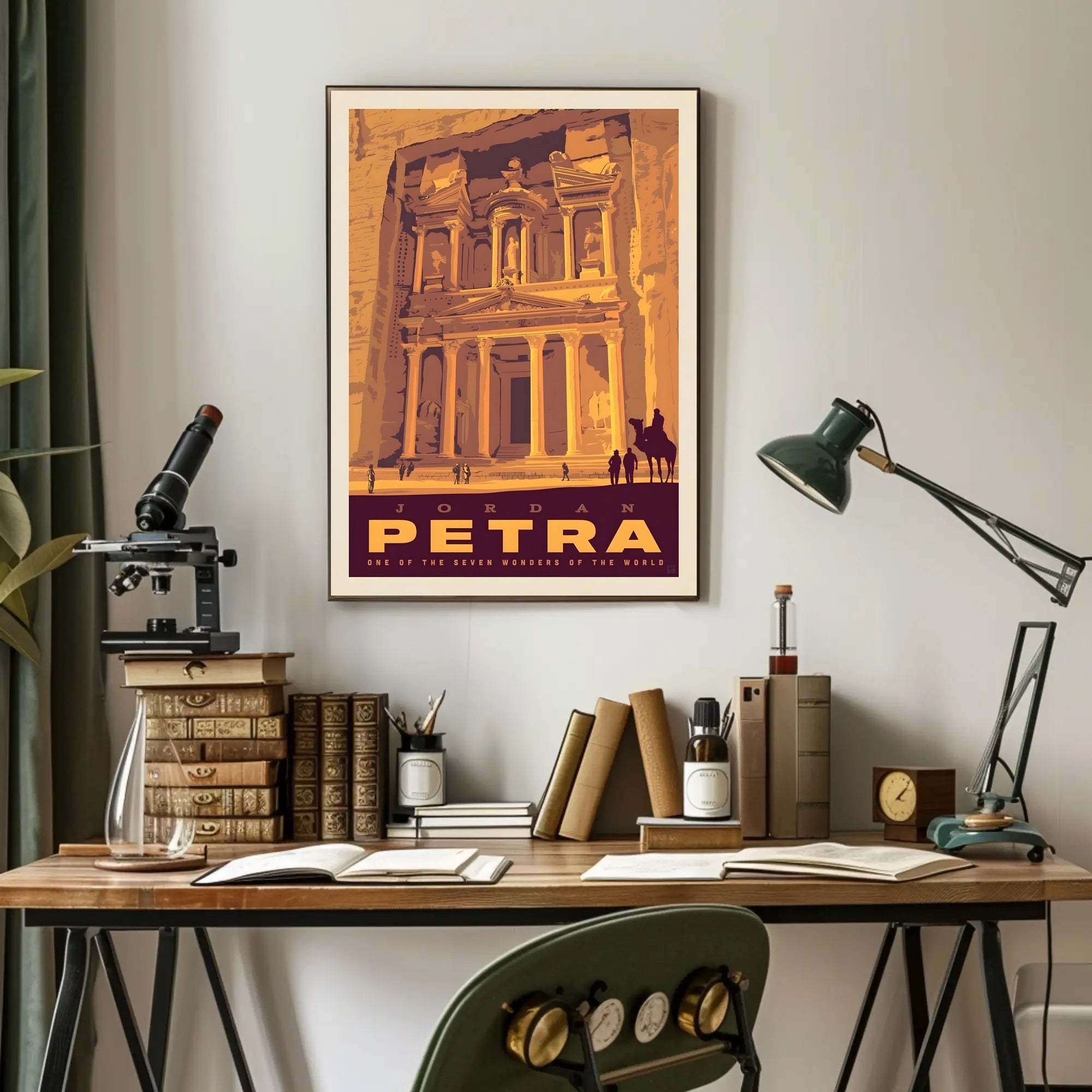 Petra Travel Poster: Vintage Adventure Awaits in Jordan PosterGoat
