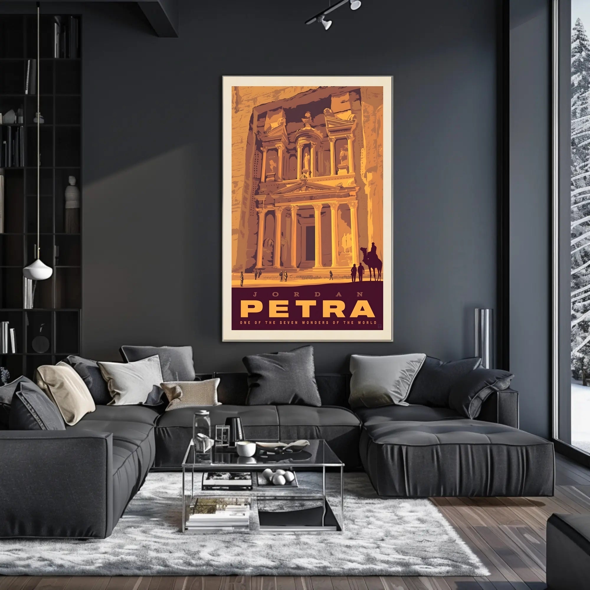 Petra Travel Poster: Vintage Adventure Awaits in Jordan PosterGoat