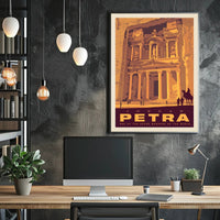 Petra Travel Poster: Vintage Adventure Awaits in Jordan PosterGoat