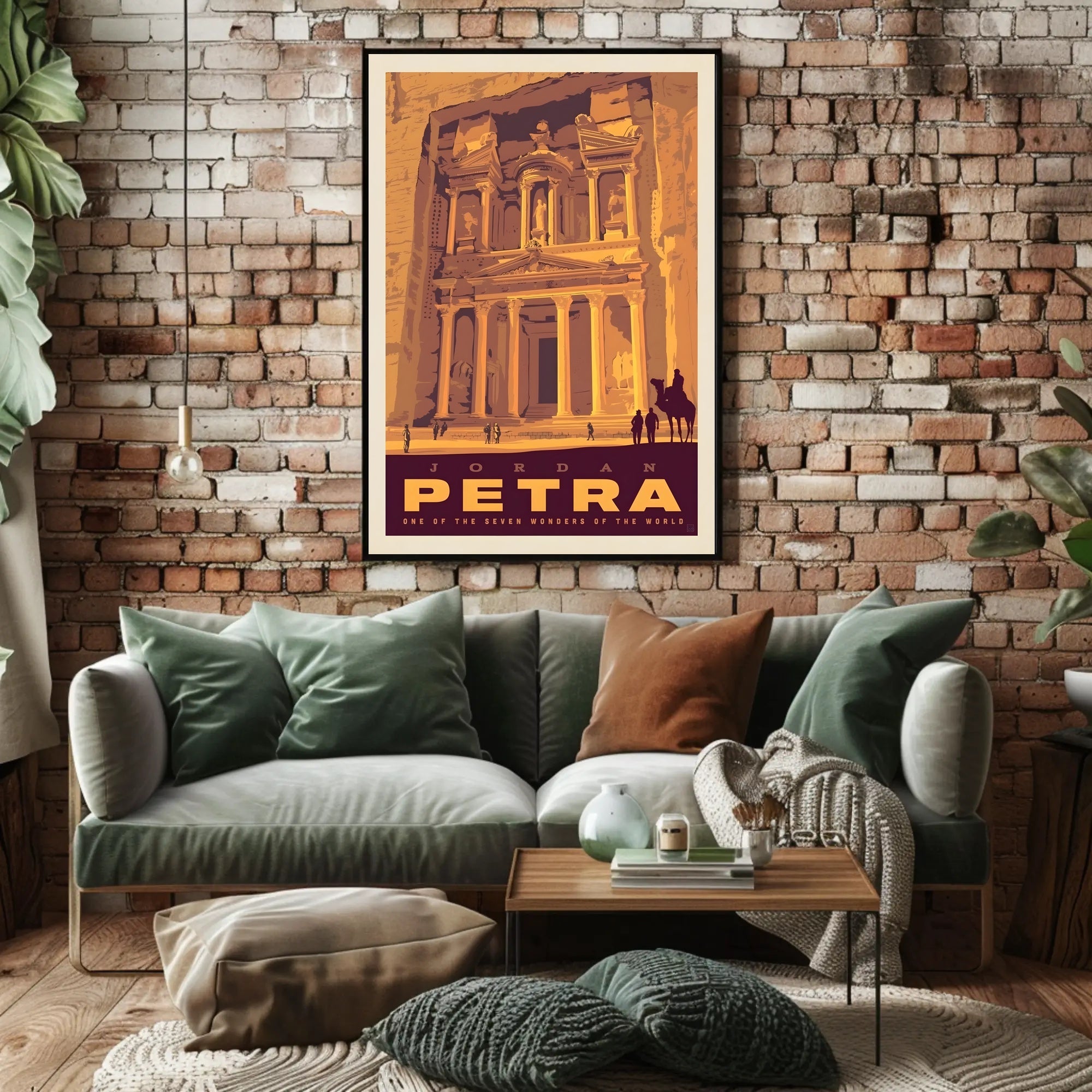 Petra Travel Poster: Vintage Adventure Awaits in Jordan PosterGoat
