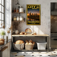 Philadelphia Skyline City Edition Artwork Travel Poster PosterGoat