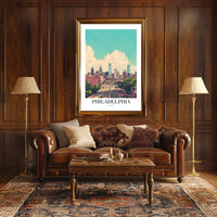 Philadelphia Skyline: Modern Urban Cityscape Poster PosterGoat