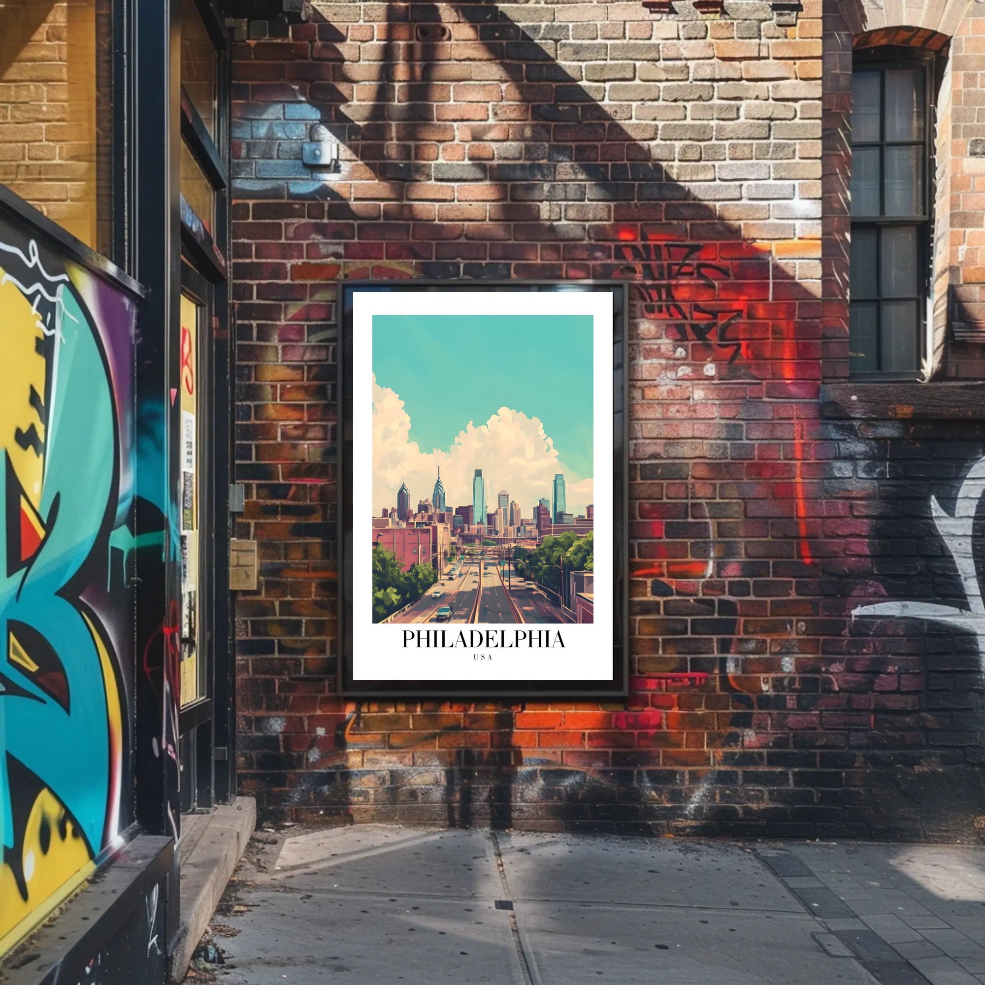 Philadelphia Skyline: Modern Urban Cityscape Poster PosterGoat