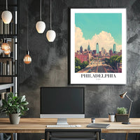 Philadelphia Skyline: Modern Urban Cityscape Poster PosterGoat