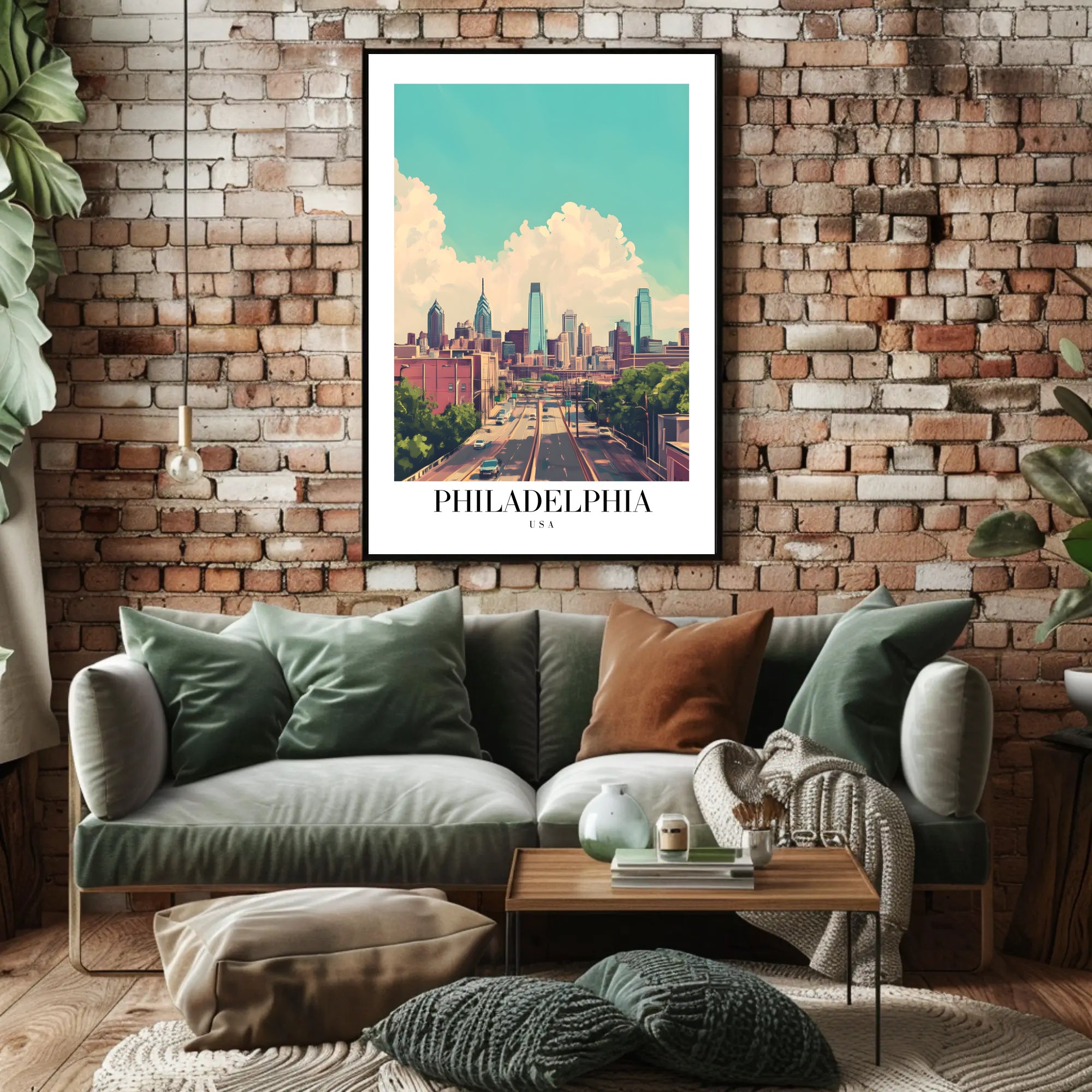 Philadelphia Skyline: Modern Urban Cityscape Poster PosterGoat