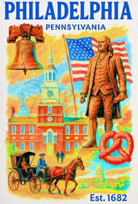 Philadelphia Vintage Charm 1682 Cultural or Heritage Poster PosterGoat
