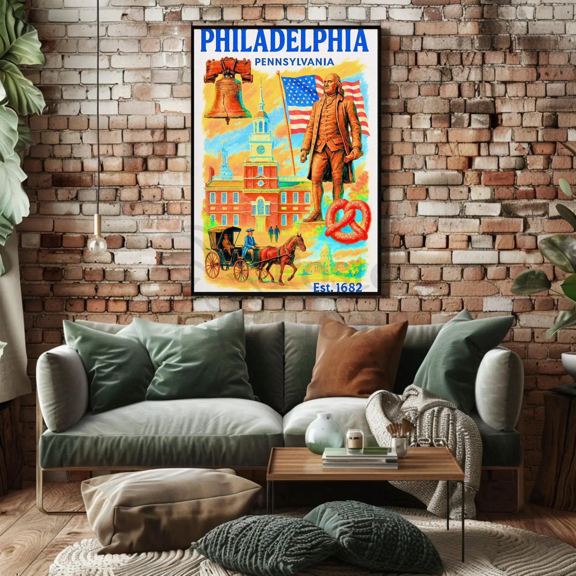 Philadelphia Vintage Charm 1682 Cultural or Heritage Poster PosterGoat