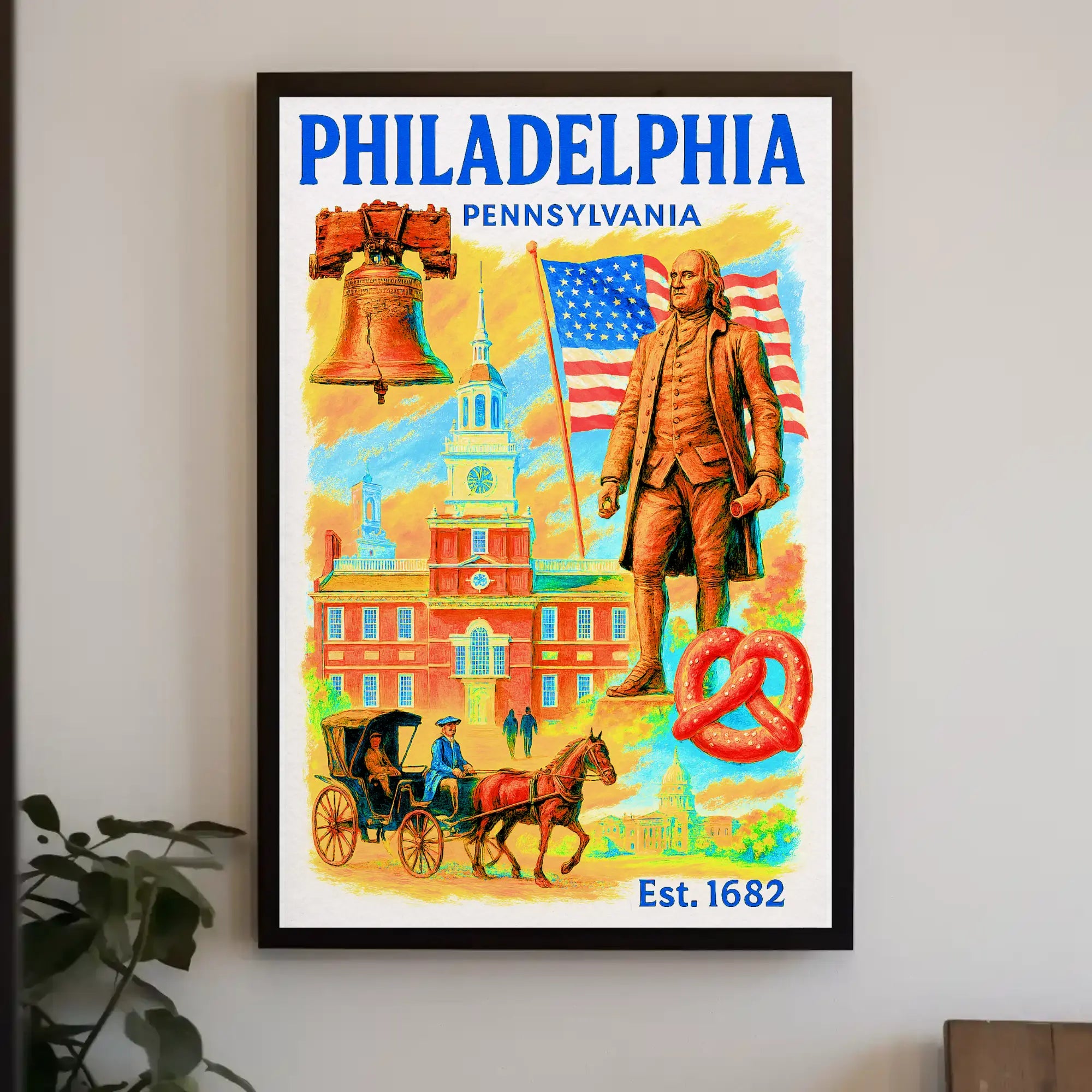 Philadelphia Vintage Charm 1682 Cultural or Heritage Poster PosterGoat