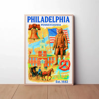 Philadelphia Vintage Charm 1682 Cultural or Heritage Poster PosterGoat