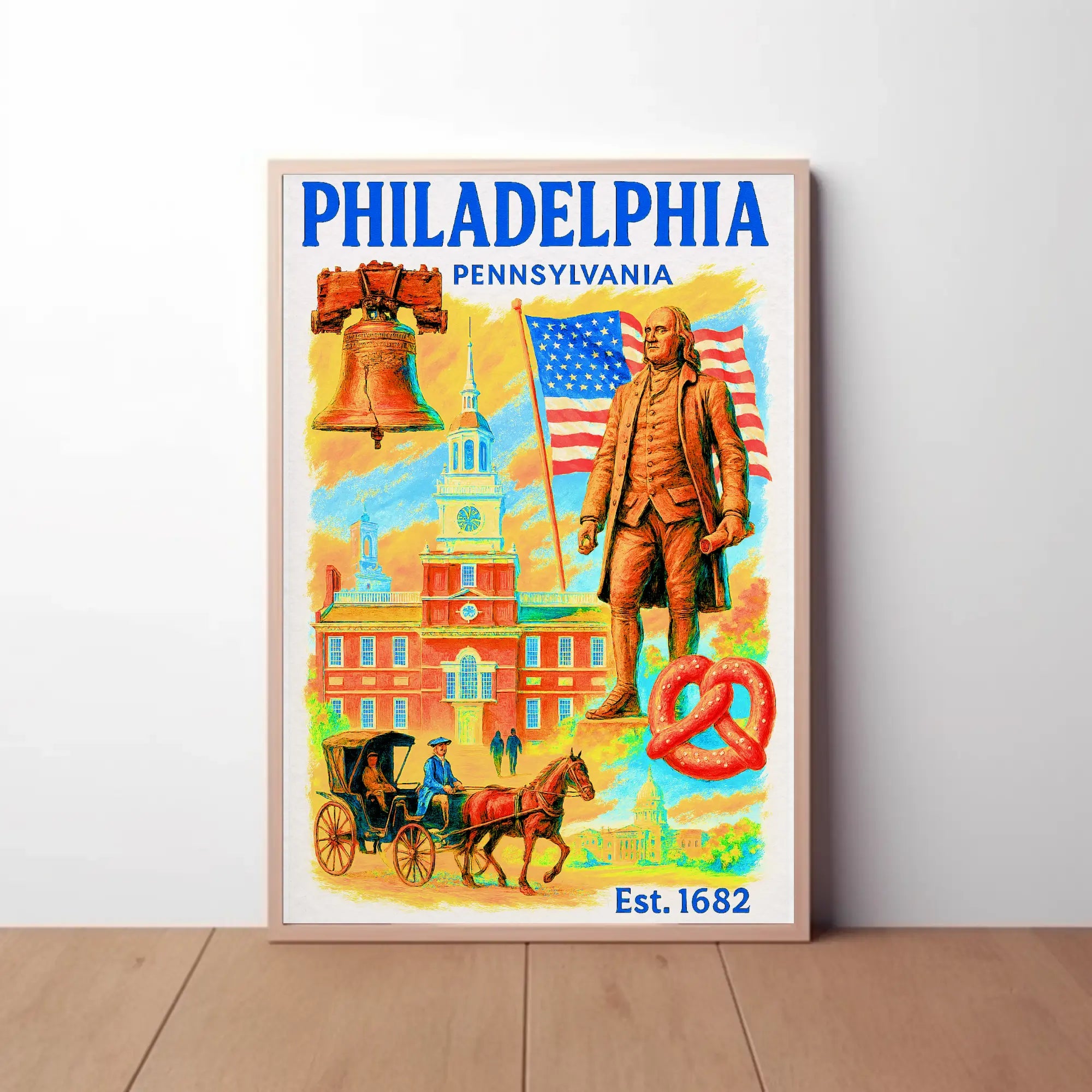 Philadelphia Vintage Charm 1682 Cultural or Heritage Poster PosterGoat