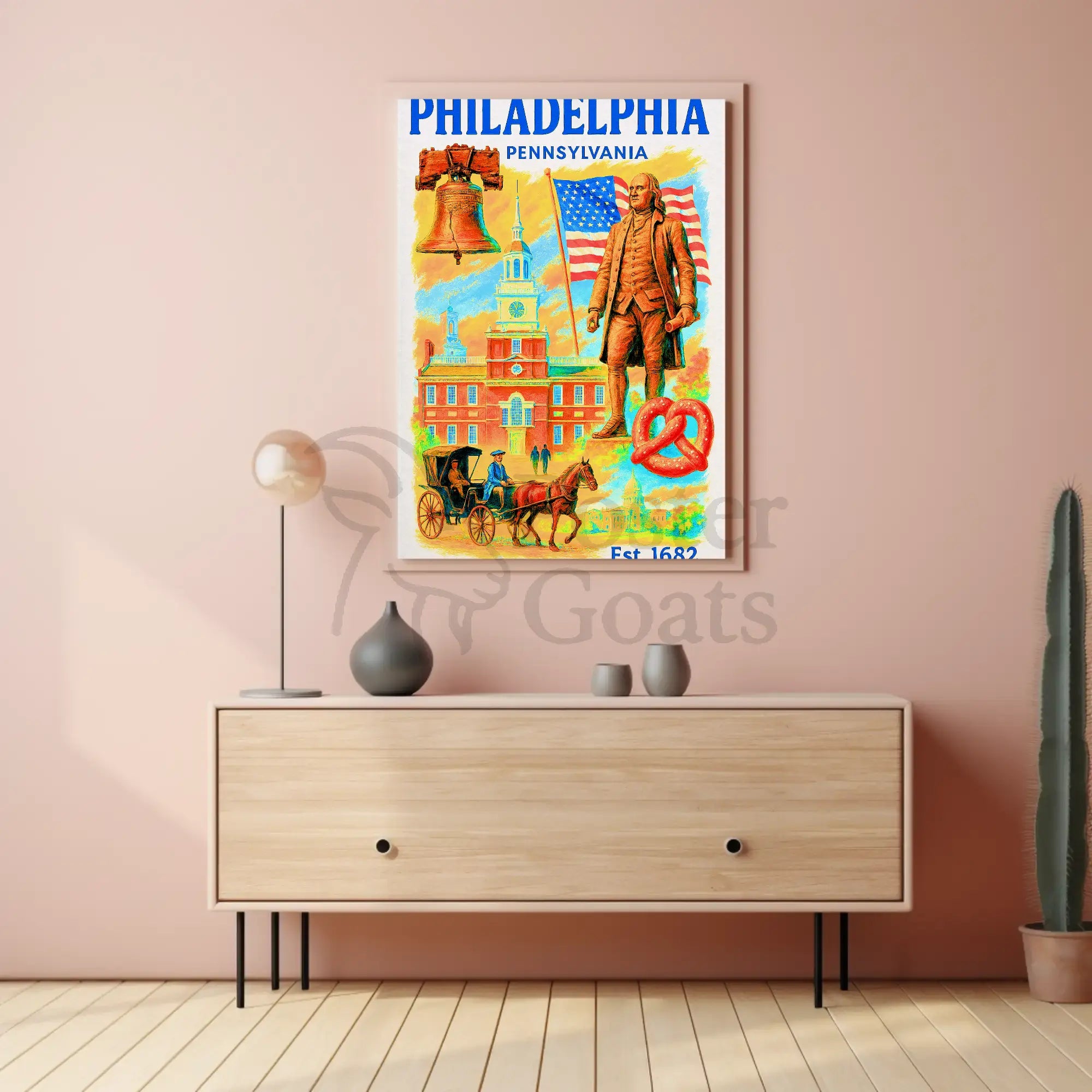 Philadelphia Vintage Charm 1682 Cultural or Heritage Poster PosterGoat