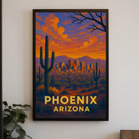 Phoenix Desert Scene Travel Poster PosterGoat